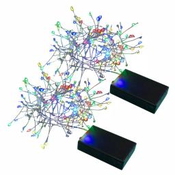 LUMABASE 100-Light Multi-Color Firecracker Fairy LED String Lights, Battery Operated (Set of 2) thumbnail 1