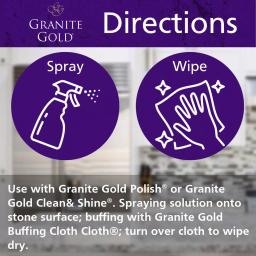 Granite Gold Polish Buffing Cloths, 12 x 12 in., Purple (3-Pack) thumbnail 7