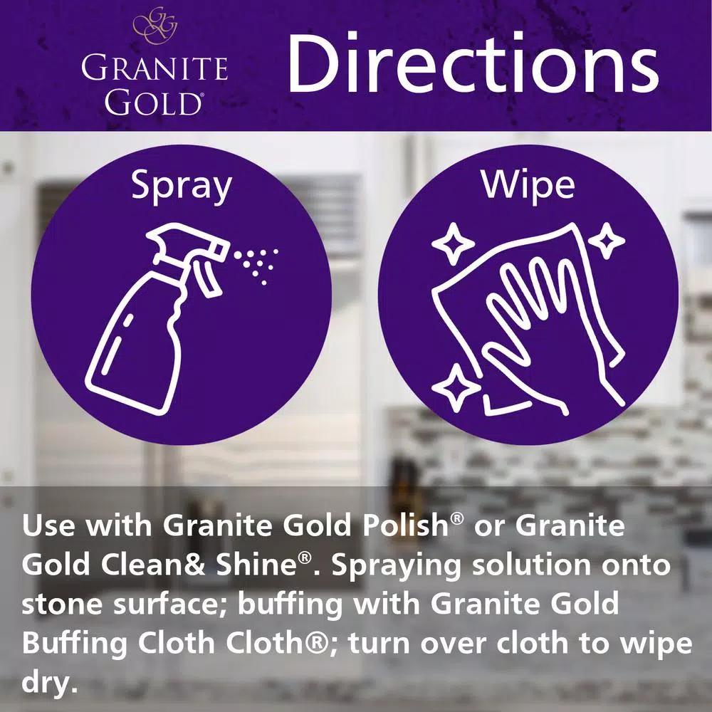 Granite Gold Polish Buffing Cloths, 12 x 12 in., Purple (3-Pack)
