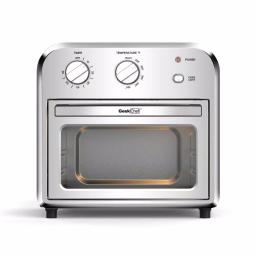 Boyel Living 11 Qt. Silver Stainless Steel Air Fryer with 4 Accessories, 1500W, Temperature & Time Control thumbnail 1