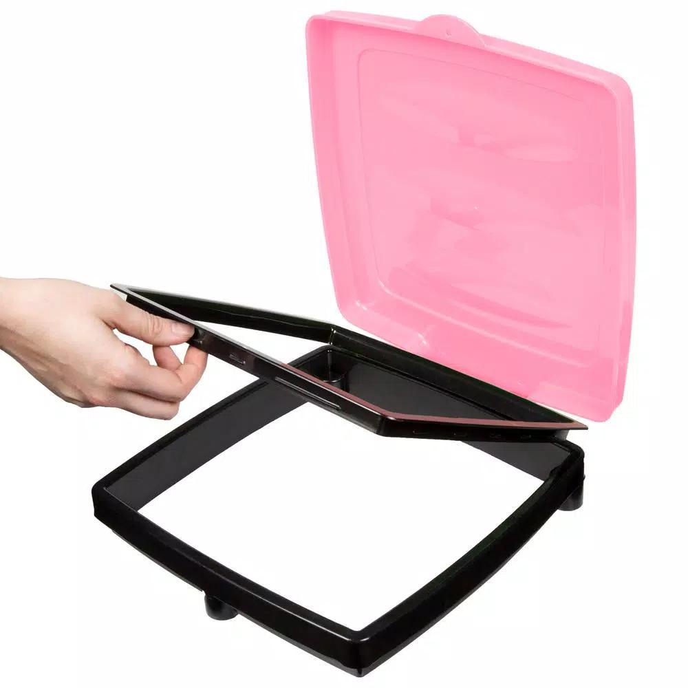 Wakeman Outdoors 13 Gal. Portable Pink Trash Bag Holder