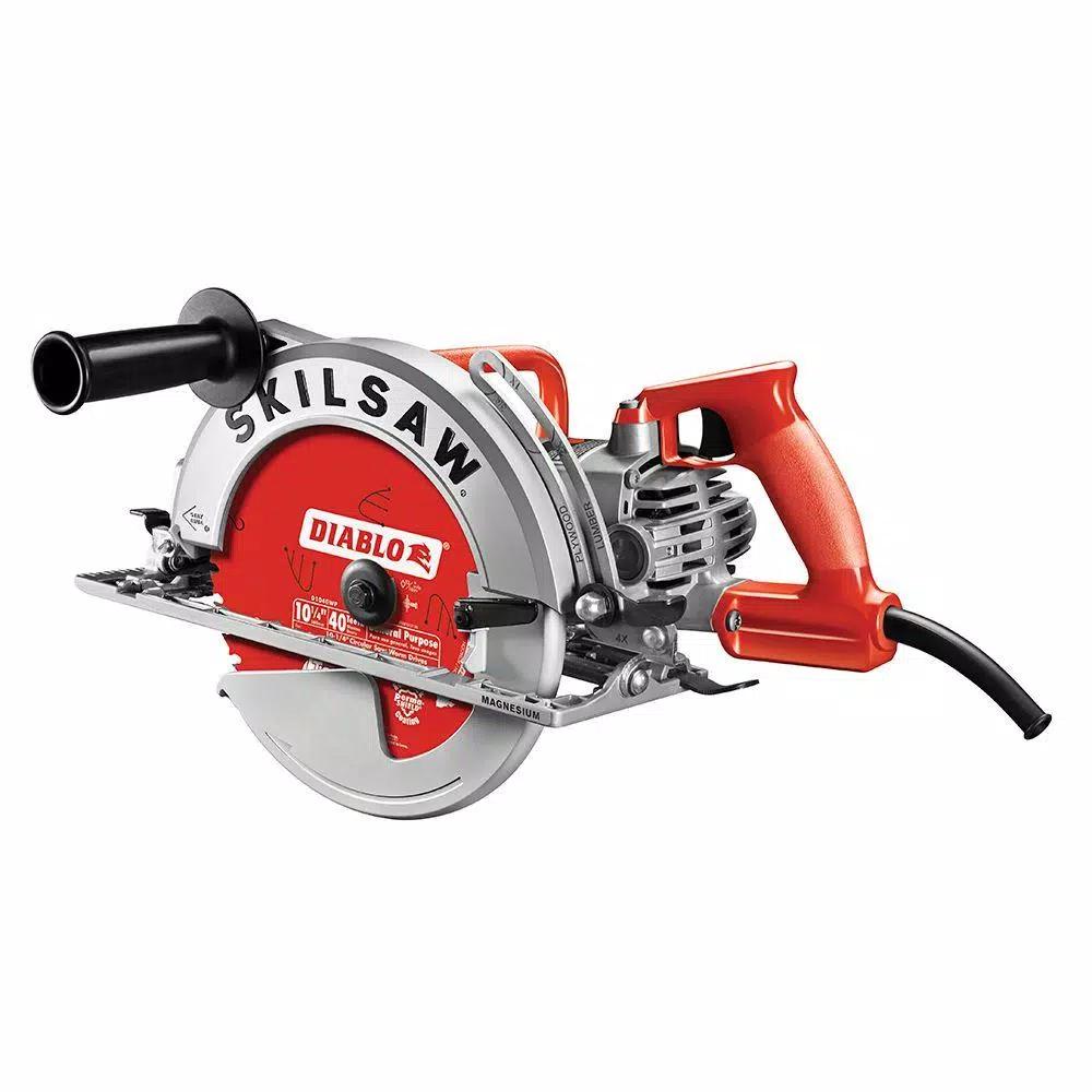 SKILSAW 10-1/4 in. 15 Amp Worm Drive Circular Saw with Diablo Carbide Blade