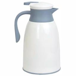 Home Basics 33.8 oz. Vacuum Insulated Thermal Carafe - 1L White Plastic Beverage Server thumbnail 1