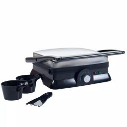Chef Buddy 1400W Silver Non-Stick Panini Press and Countertop Grill thumbnail 1