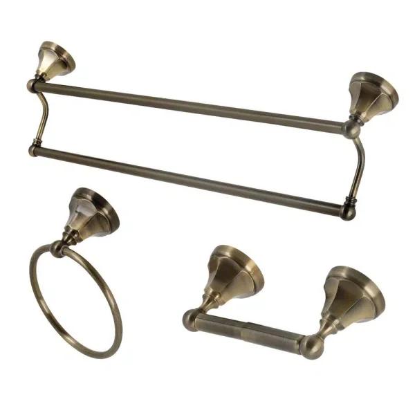 Kingston Brass Metropolitan 3-Piece Bathroom Accessory Set - Antique Brass
