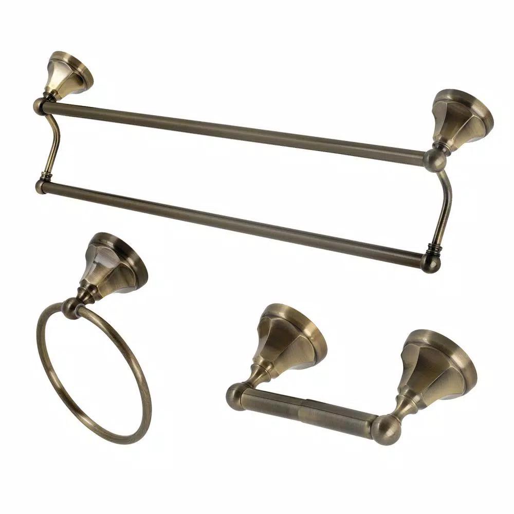 Kingston Brass Metropolitan 3-Piece Bathroom Accessory Set - Antique Brass