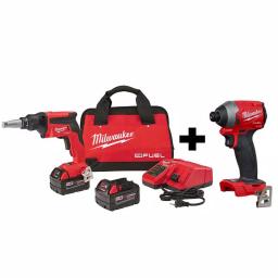 Milwaukee M18 FUEL 18V Brushless Drywall Screw Gun & Impact Driver Kit thumbnail 1