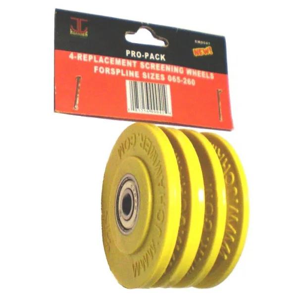 JC Hammer 2 in. Screening Wheels Pro Pack, 4-Pack Replacement Wheels for Spline Sizes 065-260