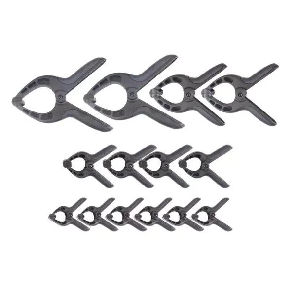 OLYMPIA 14-Piece Spring Clamp Set with Comfort Grip Handles