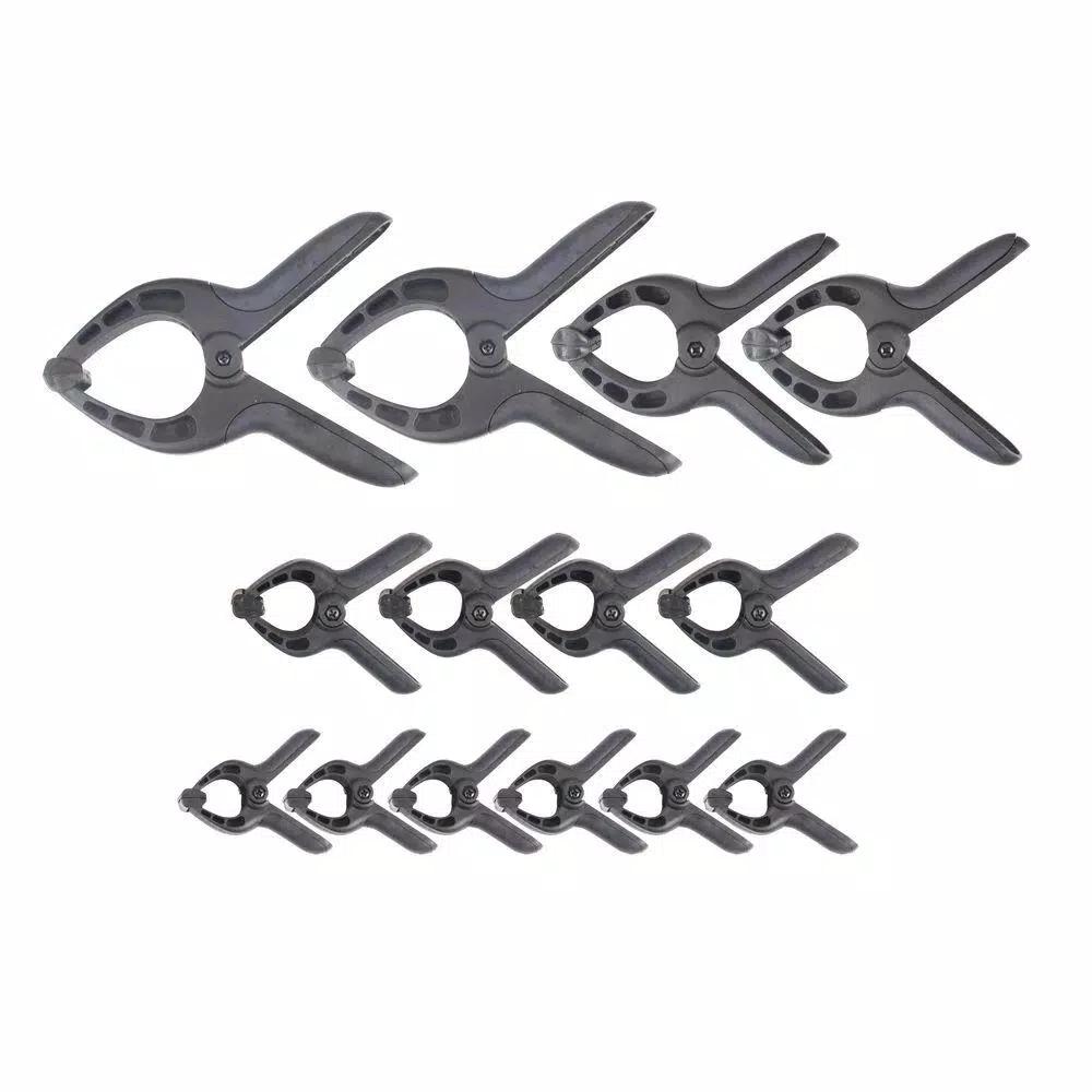 OLYMPIA 14-Piece Spring Clamp Set with Comfort Grip Handles