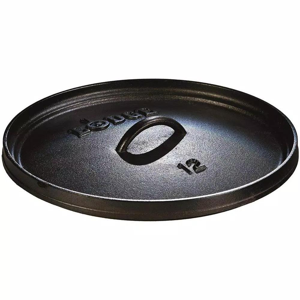 Lodge 6 qt. Round Cast Iron Camp Dutch Oven with Lid, Black