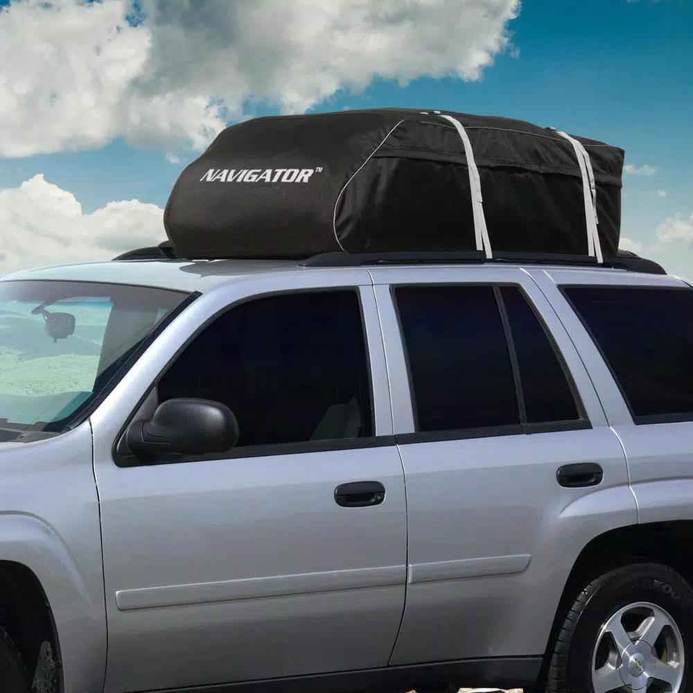 Unbranded Pilot's 15 cu. ft. Soft-Sided Waterproof Roof Cargo Bag, Black