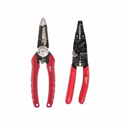 Milwaukee 2-Piece Electrician Pliers Set: 6-in-1 Combination Pliers & Multi-Purpose Wire Stripper Crimper thumbnail 1