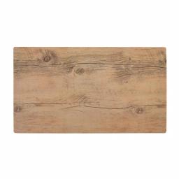 Fortessa ST D&V Melamine Wood Grain Rectangular Serving Tray, 18x10 inch, Brown thumbnail 1