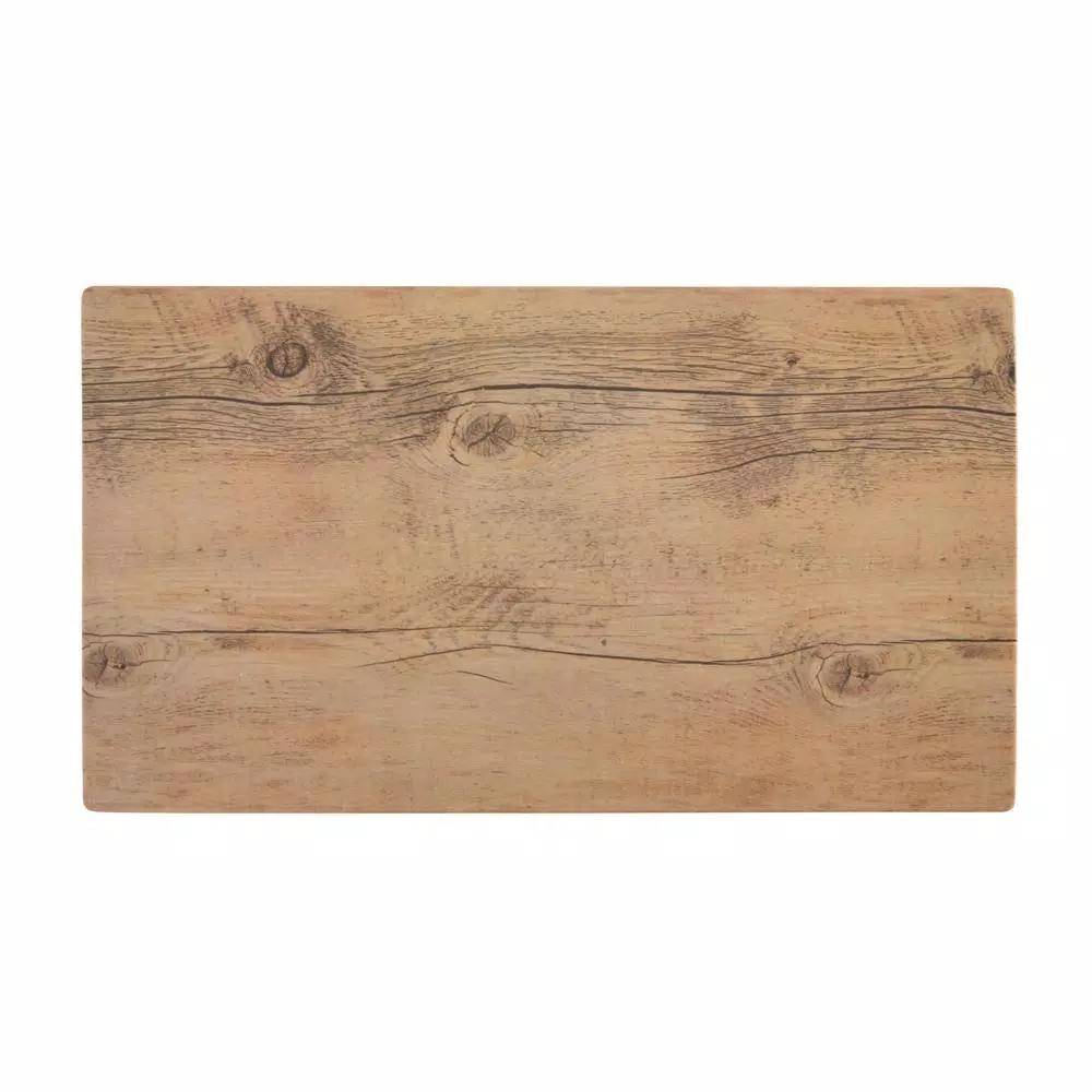 Fortessa ST D&V Melamine Wood Grain Rectangular Serving Tray, 18x10 inch, Brown