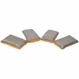 Unbranded Multi-Purpose Dual Action Microfiber Scrubbing Sponges, Yellow thumbnail 1