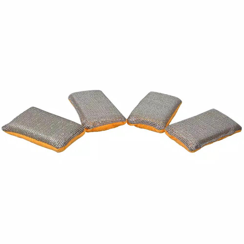 Unbranded Multi-Purpose Dual Action Microfiber Scrubbing Sponges, Yellow