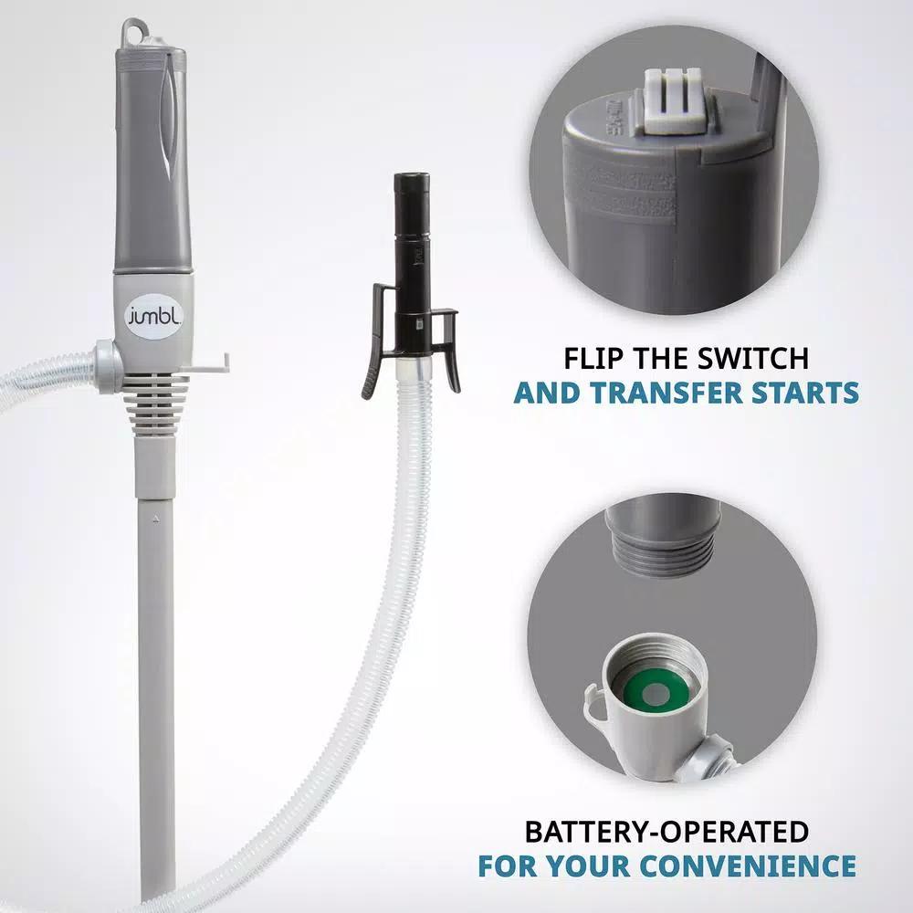 Unbranded Jumbl Battery Powered Fuel Transfer Pump with Auto-Stop and 2.3 GPM Flow Rate