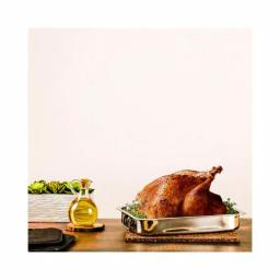 Ovente 13 x 9.3 in. Stainless Steel Roasting Pan with Wire Rack and Handles thumbnail 9