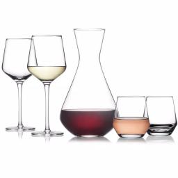 Wine Enthusiast 13-Piece Glassware Entertainment Set with Stemmed Glasses, Tumblers, and Wine Decanter thumbnail 1