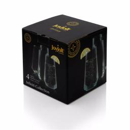 JoyJolt Infiniti 18 oz. Highball Glasses, Set of 4, Lead-Free Crystal Glassware thumbnail 4
