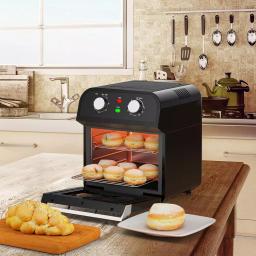 Costway 12.7 Qt. Black Air Fryer Oven with Rotisserie, 1600W Multi-Function Cooker thumbnail 4