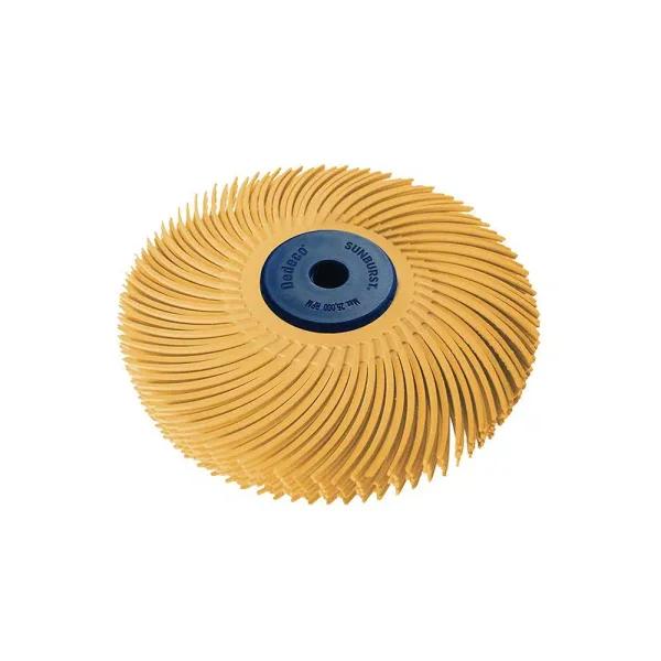 Dedeco Sunburst 3 in. 6-Ply Radial Discs 1/4 in. 6 Mic X-Fine Arbor Polishing Tool