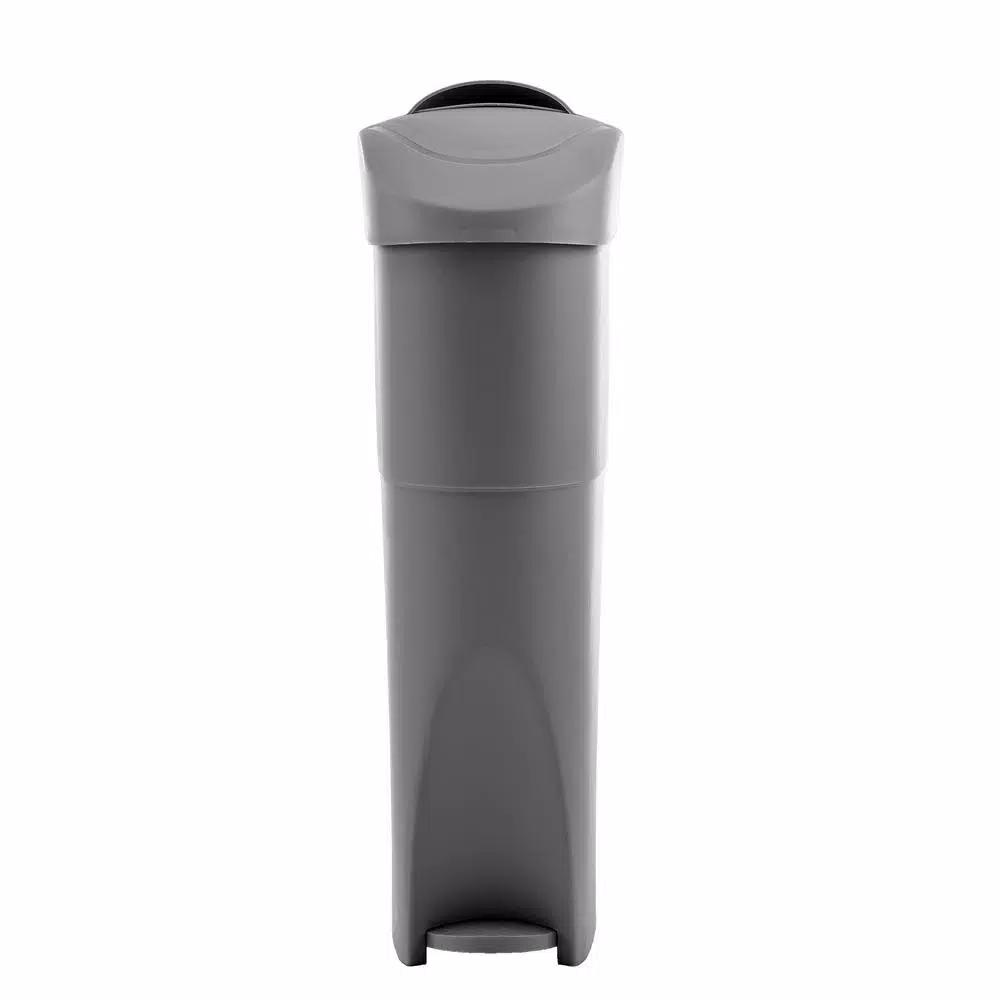 Alpine Industries 19 qt. Gray Step-On Waste Basket & Sanitary Napkin Receptacle