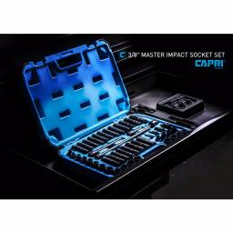 Capri Tools 48-Piece 3/8 in. Drive SAE/Metric Master Impact Socket Set with Adapters and Extensions thumbnail 7