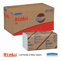 WypAll L10 Sani-Prep Dairy Towels, 1-Ply, 10.5 x 9.37 in, 2400 Sheets (12 Packs of 200) thumbnail 4