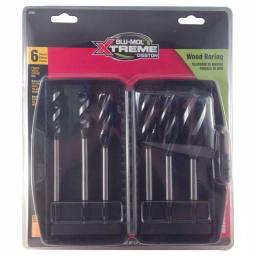 BLU-MOL Xtreme Power 6-Piece Wood Boring Twist Drill Bit Set, High Speed Steel thumbnail 3