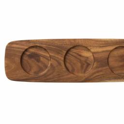 Villeroy & Boch Artesano Acacia Wood Serving Tray, Elliptical Divided Serving Dish thumbnail 2