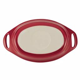 Rachael Ray 2-Piece Red Ceramic Oval Au Gratin Set, 12 oz. thumbnail 2