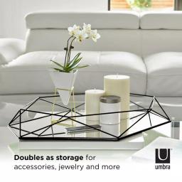 Umbra Prisma Modern Wall Mirror - Black Metal Frame (22.38 x 17 in) thumbnail 3