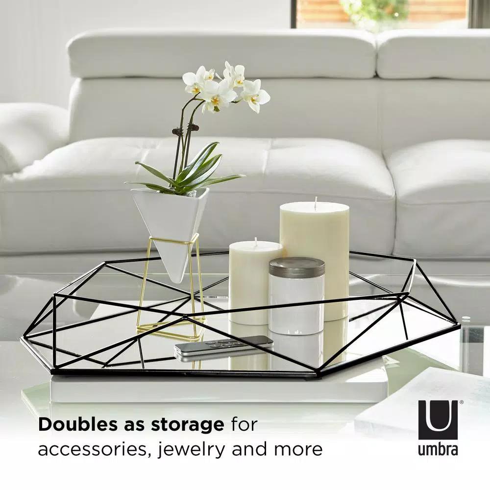 Umbra Prisma Modern Wall Mirror - Black Metal Frame (22.38 x 17 in)