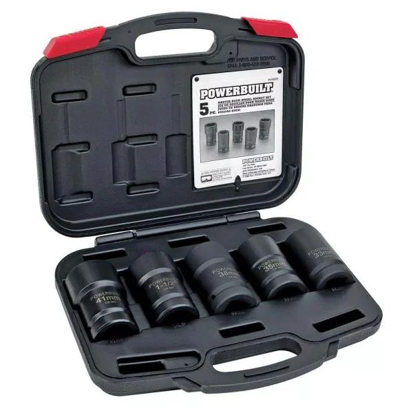 Powerbuilt Master Budd Wheel Socket Kit - Heavy Duty Spindle Nut Socket Set