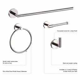 Design House Graz 4-Piece Bathroom Hardware Accessory Kit, Satin Nickel thumbnail 8
