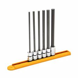 GearWrench 3/8 in. Drive Metric Long Length Hex Bit Socket Set, 6-Piece thumbnail 5