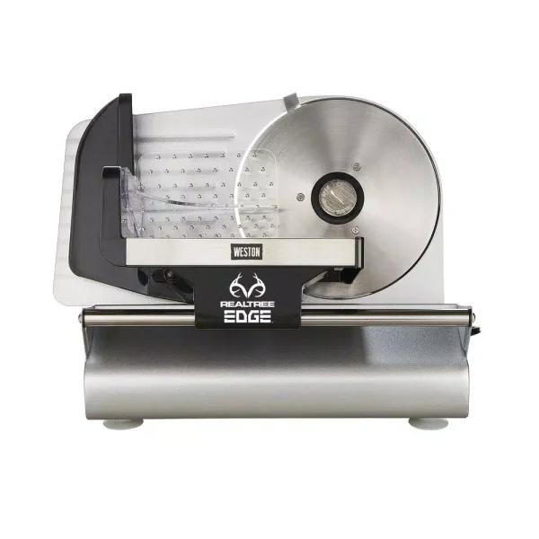 Weston Realtree Edge 200-Watt Meat Slicer with 7.5 in. Stainless Steel Blade and Camouflage Cover