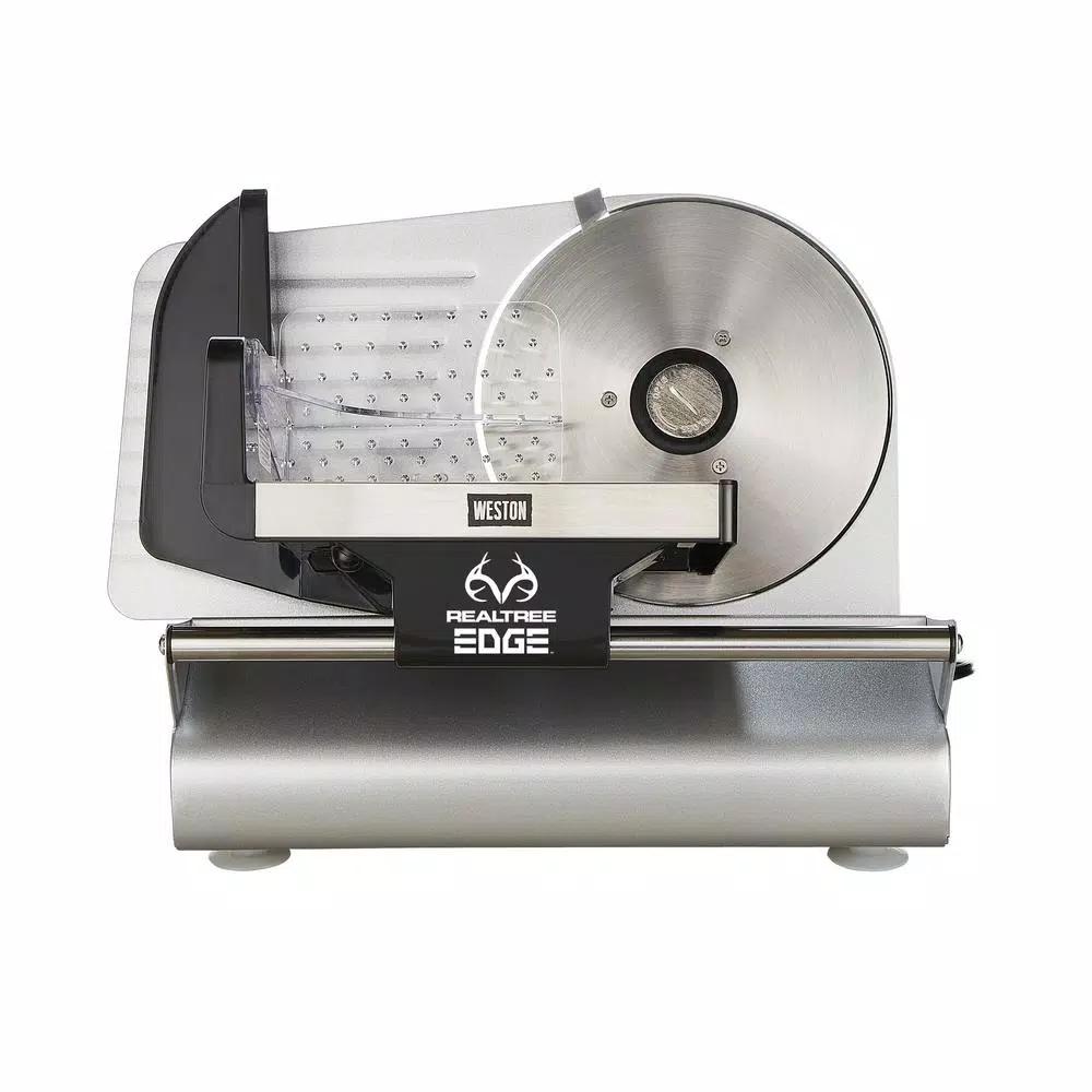 Weston Realtree Edge 200-Watt Meat Slicer with 7.5 in. Stainless Steel Blade and Camouflage Cover