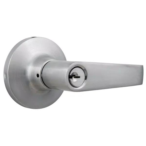 Universal Hardware Commercial Satin Chrome Keyed Entry Door Lever, ANSI Grade 2, 2-3/4 in.