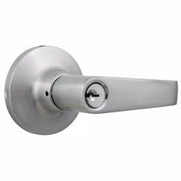 Universal Hardware Commercial Satin Chrome Keyed Entry Door Lever, ANSI Grade 2, 2-3/4 in. thumbnail 1