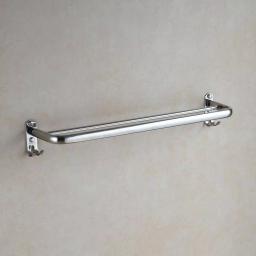 Unbranded 23.5 in. Stainless Steel Towel Rail with 2 Hooks, Chrome Polished Bathroom Towel Rack thumbnail 5