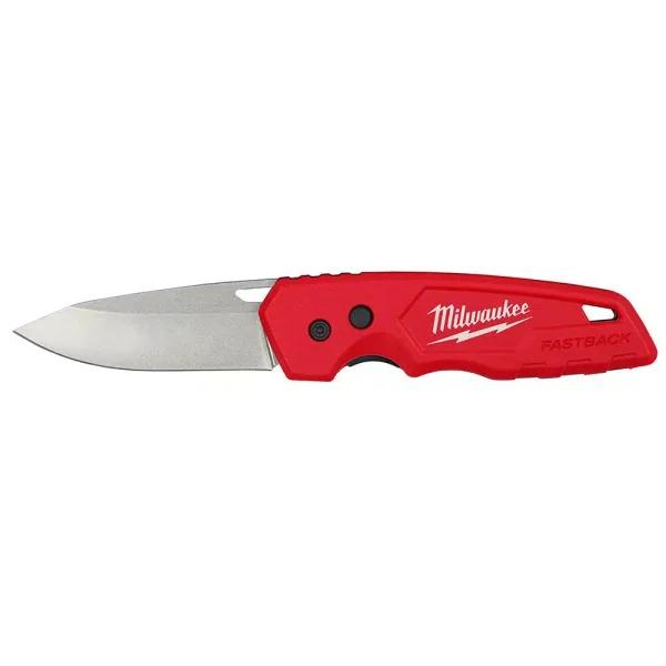 Milwaukee FASTBACK Stainless Steel Folding Utility Knife with 2.95 in. Blade