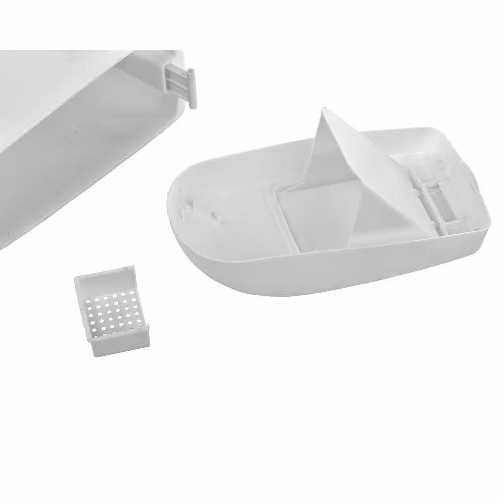 Alpine Industries 19 Qt. White Step-On Sanitary Napkin Receptacle & Waste Basket