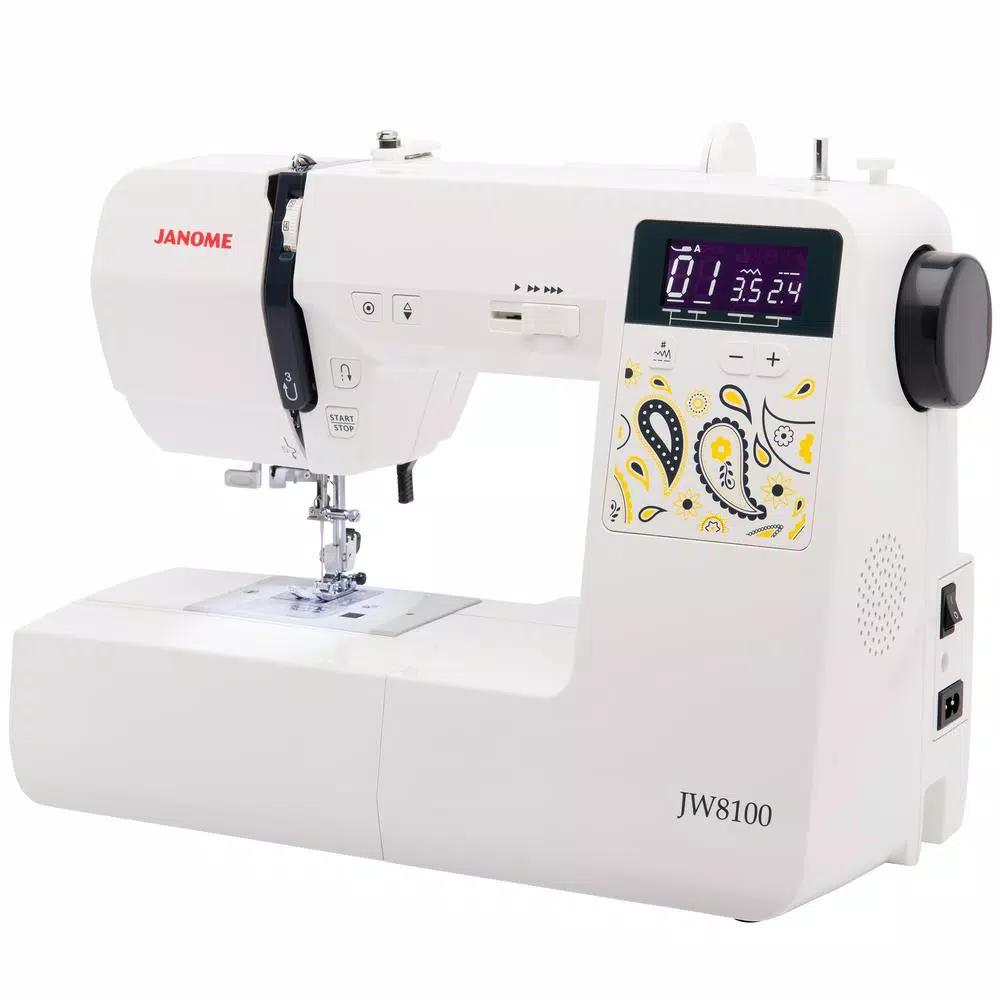 Janome JW8100 100-Stitch Computerized Sewing Machine with Accessory Bundle