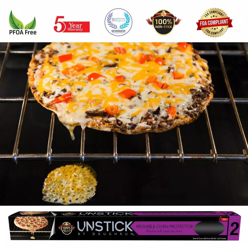 Unbranded UNSTICK Reusable Oven Liner - Non-Stick Fiberglass Baking Mat, PFOA Free, 24 x 18 in