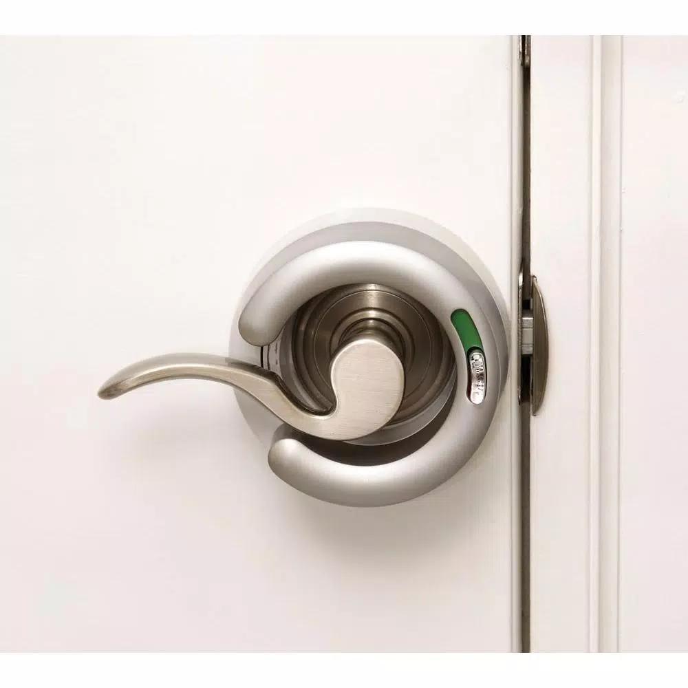 Safety 1st ProGrade Lever Handle Lock, No-Drill Adhesive Installation, Stainless Steel