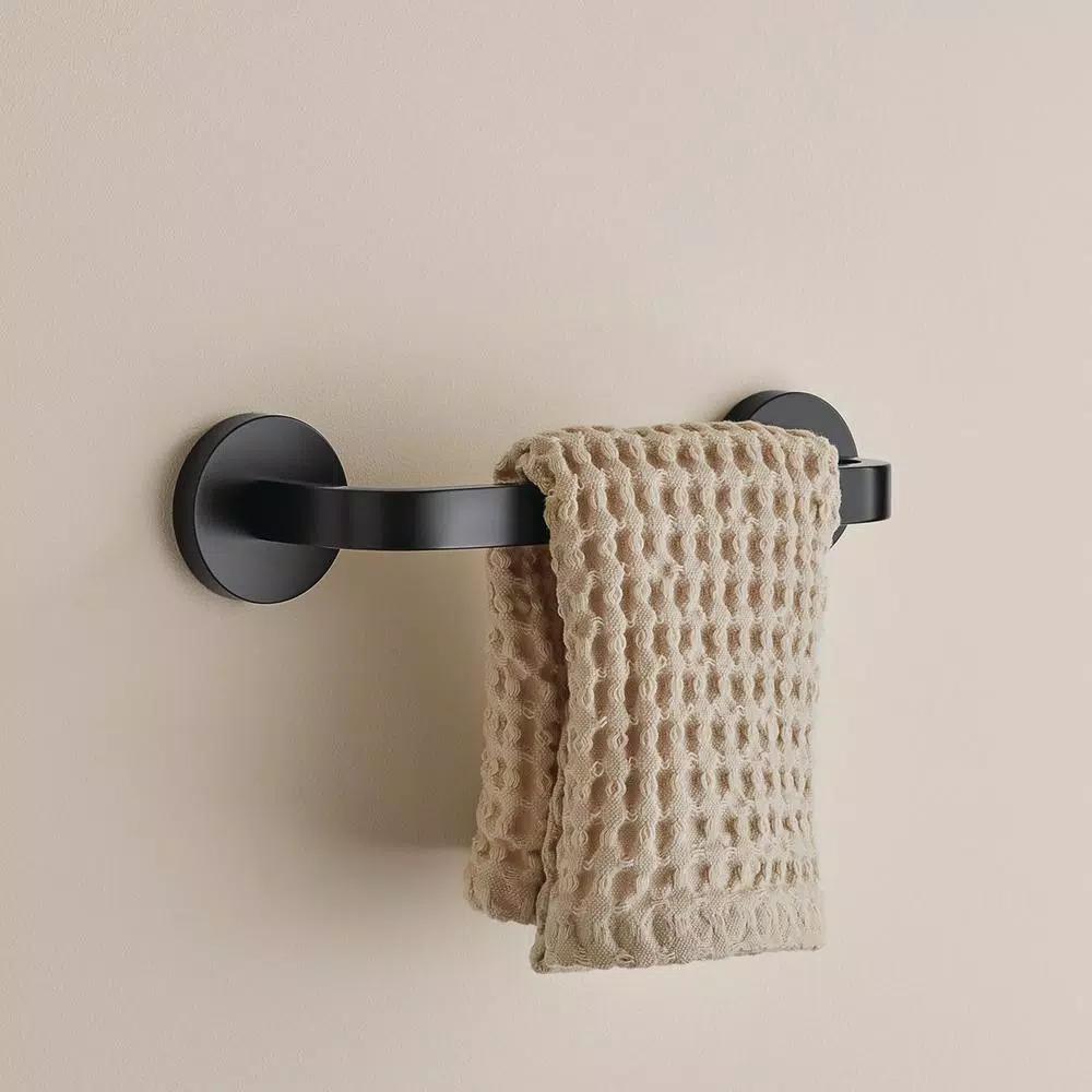 Speakman Vector 8 in. Wall-Mounted Hand Towel Ring, Matte Black