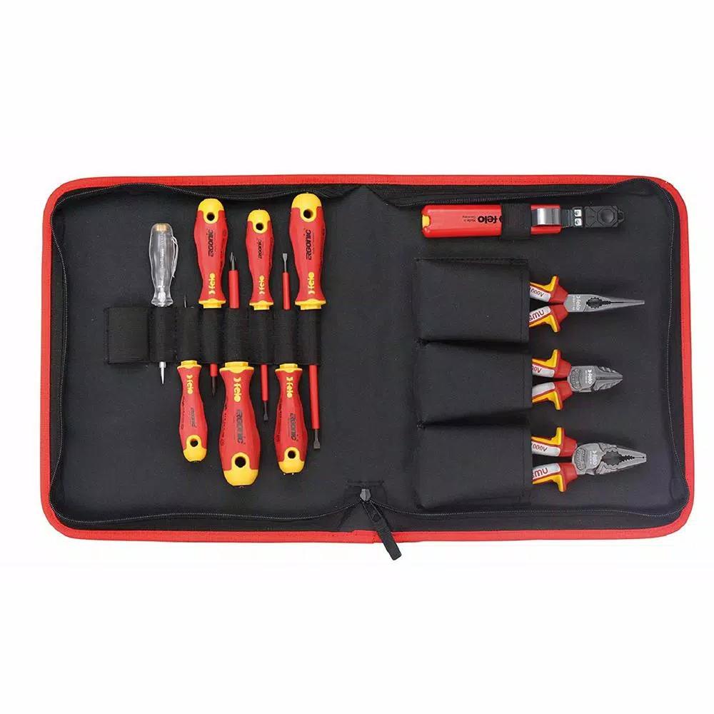 Felo Ergonic 11-Piece VDE Insulated Professional Electrical Tool Set - Made in Germany